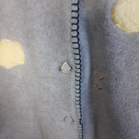 Retro 90s Coastal Grandma Lighthouse Fleece Jacket Nautical XL North Reflections - Picture 8 of 8